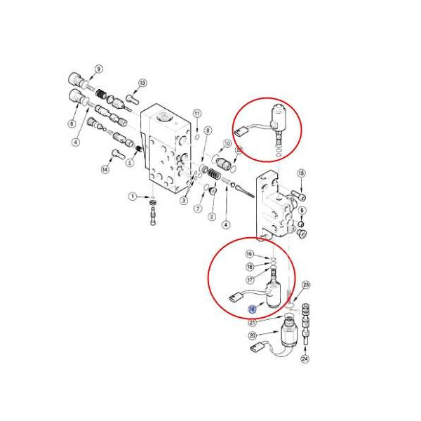Elektrozawór rewersu cewka elektromagnes case maxxum 5240 5230 5250 5150 5220 5130 5140 5120