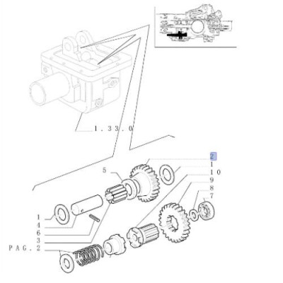 Koło zębate do skrzyni biegów w maszynach New Holland  TD70 TD80 TD90 TD95 TD5020 TD5030 TD5040 TD60D TL70 TL80 TL90 TL100 Case