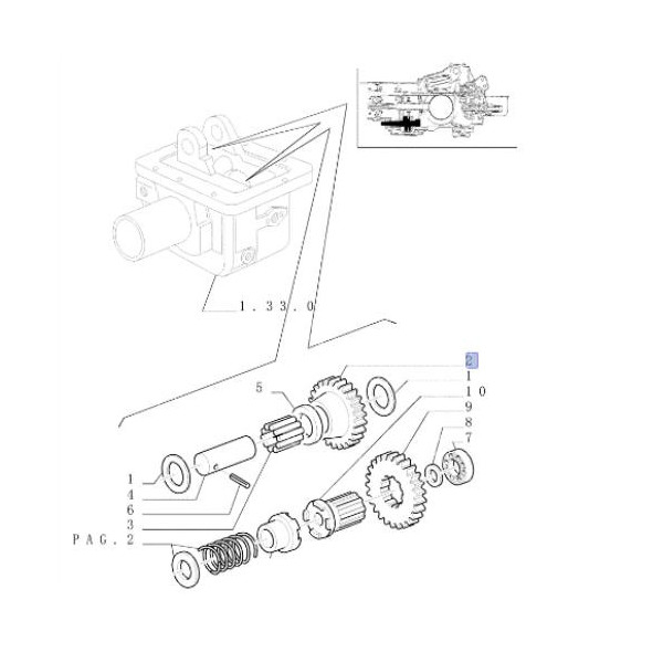 Koło zębate do skrzyni biegów w maszynach New Holland  TD TL Case Farmall JX 5125011 - 5118113