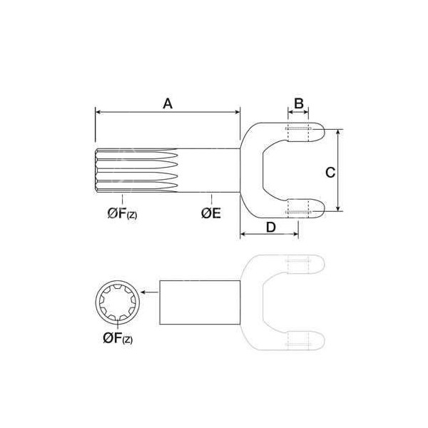 PON3017 Flansza wału (wyjście ze skrzyni) John Deere 3350,3650 AL37071