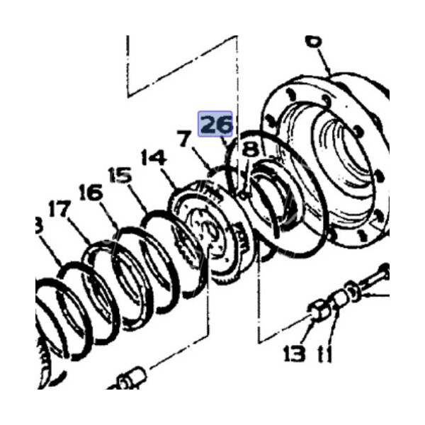 Oring  Uszczelniacz mostu carraro Case CS CVX150, CVX160, CVX170, CVX175, CVX195, New Holland