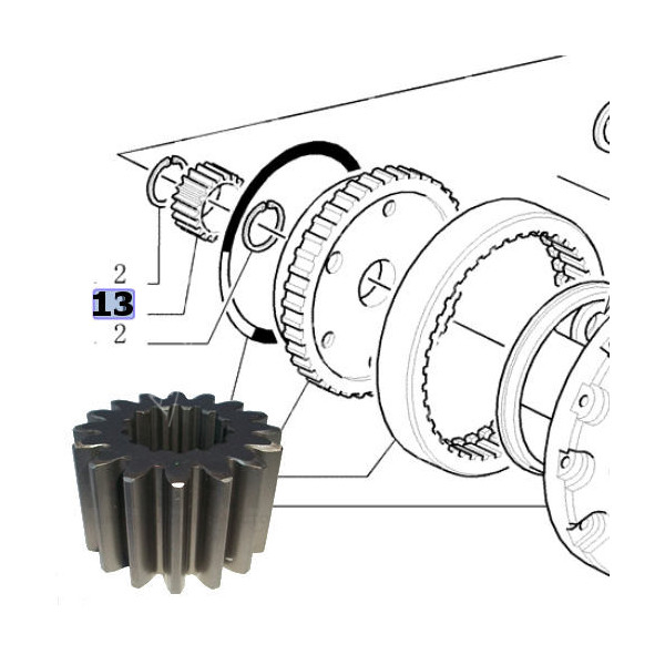 Satelita wałka półosi zębatka case jx90 jx80 jxu fiat ford new holland tl100 TD70D, TD75D, TD80D, TD85D, TD90D, TD95D, 5137107