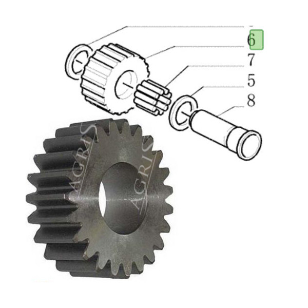 Zębatka Satelita zwolnicy Z-23 Ford
6635
New Holland
TD95
TD70D TD80D TD90D, TD95D,
TL100 5108747