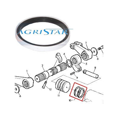 Uszczelniacz siłownika podnośnika ramion John Deere 3120 3040, 3140, 3640 2950, 3150, 3350, 3650 2955, 3051 AL39167