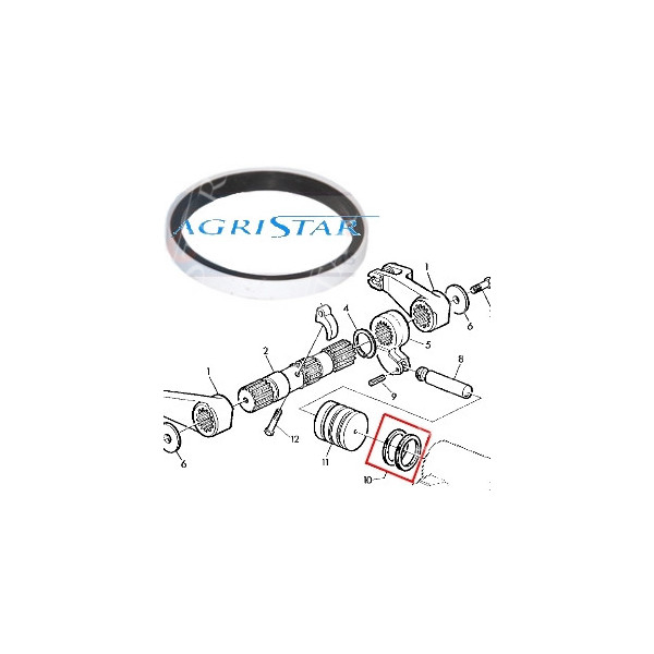 Uszczelniacz siłownika podnośnika John Deere 3120 2940, 3040, 3140, 3640 2950, 3150, 3350, 3650 2955, 3051, 3055, 3155, 3255  AL