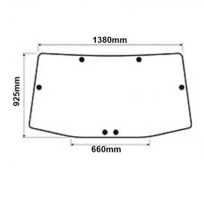 Szyba tylna John Deere R131208