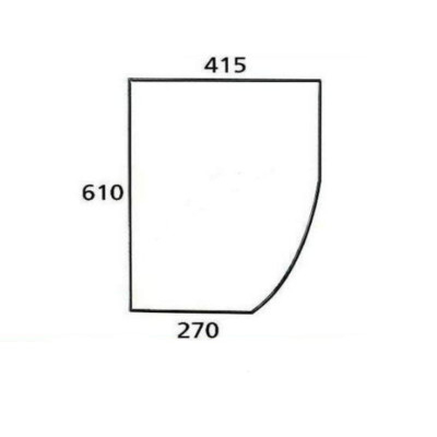 AKK2051 Szyba przednia dolna lewa