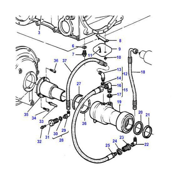 Wysprzęglik pompa sprzęgła MASSEY FERGUSON 2620, 2625, 2640, 2645, 2675, 2680, 2685, 2720, 2725, 2745, 2775, 2805, 3630, 3635,