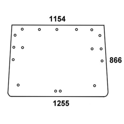AKK2665 Szyba tylna gumowe zawiasy