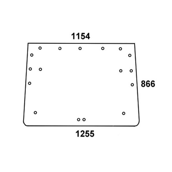 AKK2665 Szyba tylna gumowe zawiasy