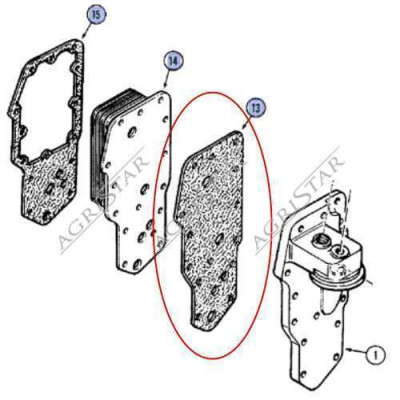 Uszczelka chłodnicy oleju McCormick: MTX120, MTX135, MTX150, MTX155, MTX175