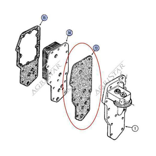 Uszczelka chłodnicy oleju McCormick: MTX120, MTX135, MTX150, MTX155, MTX175