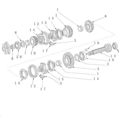 Koło zębate skrzyni biegów Case JX80, JX85, JX90 Fiat New Holland TD80D, TD85D, TD90D, TD95D