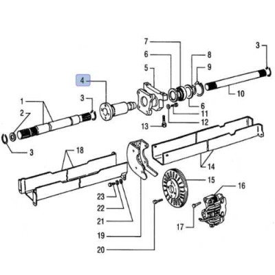 PON7026 Flansza łącznik wałka napędu