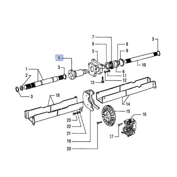 PON7026 Flansza łącznik wałka napędu