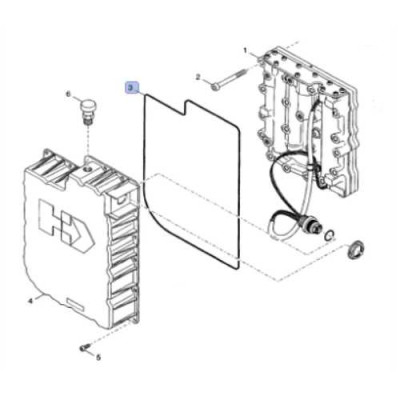 Uszczelka płyty, skrzyni Case 580SR, 590SR, 695SR, 580LSP 590SLE, 580SM New Holland B110B, B115B LB110.B 291545A1, 85808368