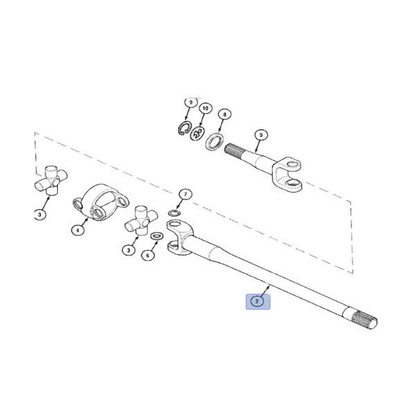 PON3591 Półoś długa