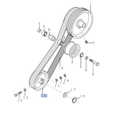CNH02-84433051 Koło pasowe przenośnika pochyłego