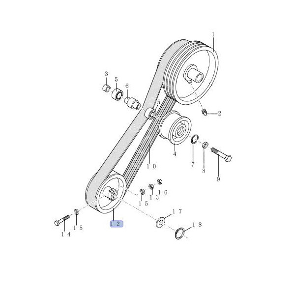 CNH02-84433051 Koło pasowe przenośnika pochyłego