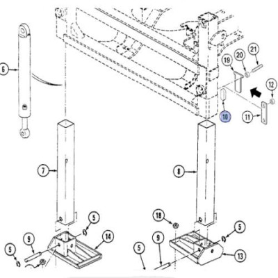 KOP7062 Ślizg podpory