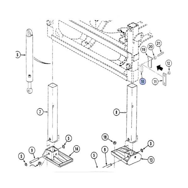KOP7062 Ślizg podpory