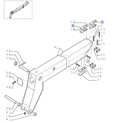 Ślizg wysuwu ramienia New Holland
LM340,LM343,LM440,LM443,LM445,LM740,LM745 76088106