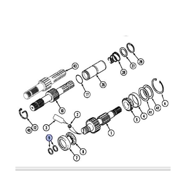 Pierścień uszczelniający uszczelniacz wałka przekaźnika Case Maxxum 5000 mx135 A188295 A183069
