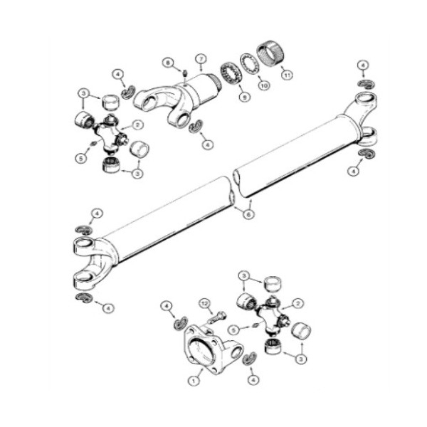 PON3409 Krzyżak wału napędowego Case 580K 580SK D144306