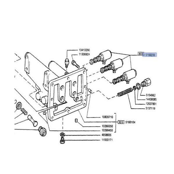 Elektrozawór półbiegów 5155239 FIAT, NEW HOLLAND