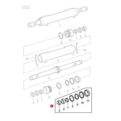 UKI2111 Zestaw naprawczy siłownika skrętu Massey Ferguson 3484327M92, 3765512M91