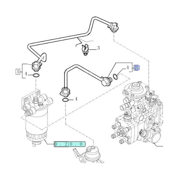 złącze wtyczka Końcówka przewodu paliwowego pompki Case 580sr 695sr 695sm new holland b110 lb115 lm430