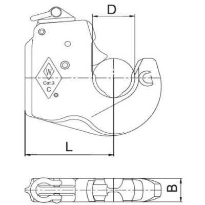 Końcówka Hak Walterscheid  kat. 3 John Deere 6820 6920 7630 7730 6820 6920