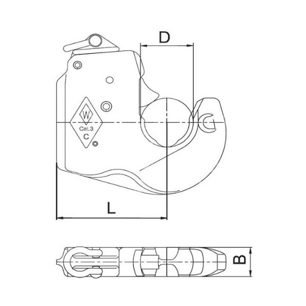 Końcówka Hak Walterscheid  kat. 3 John Deere