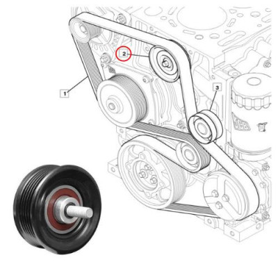 Rolka paska klinowego JCB 536-70, 530, 531-70
535, 535-60, 536-60, 536-70, 540, 541-70