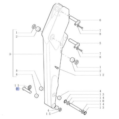 Sworzeń łyżki koparkowej 47048747 D140655 398402A1 398401A1 398399A1 398398A1 398397A1 398396A1
