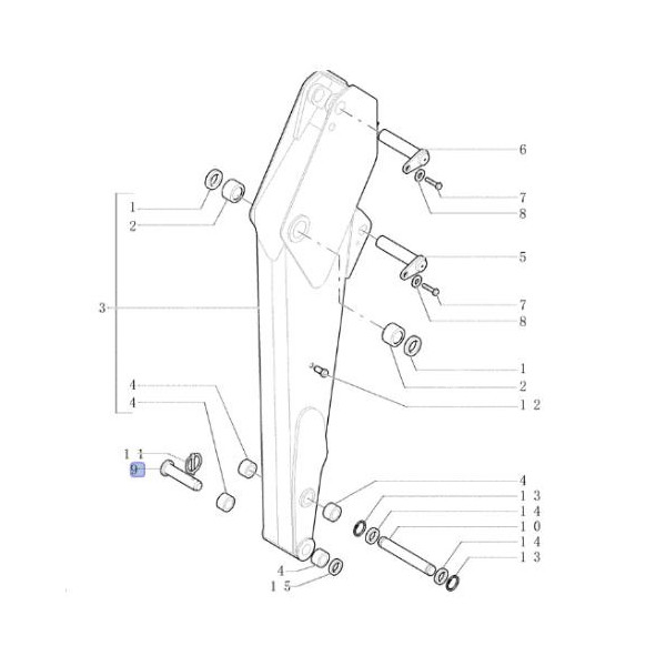 Sworzeń łyżki koparkowej 47048747 D140655 398402A1 398401A1 398399A1 398398A1 398397A1 398396A1