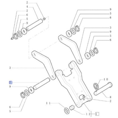 KOP7072 Sworzeń tylnej łyżki