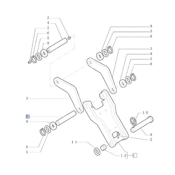KOP7072 Sworzeń tylnej łyżki