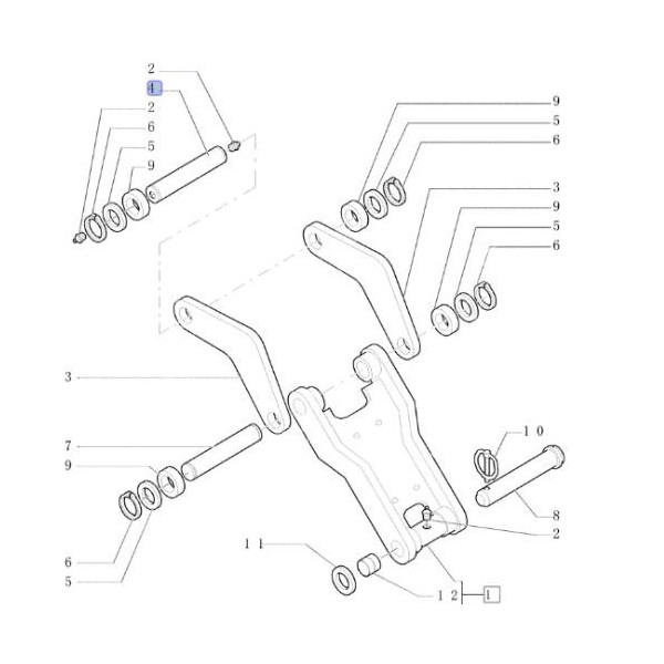 Sworzeń łyżki 85815517 New Holland LB110 LB110B LB115 NH b110 b115 fb  Case 580SR, 590SR, 695SR, 695SM
