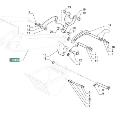 KOP7075 Sworzeń tylnej łyżki koparkowej