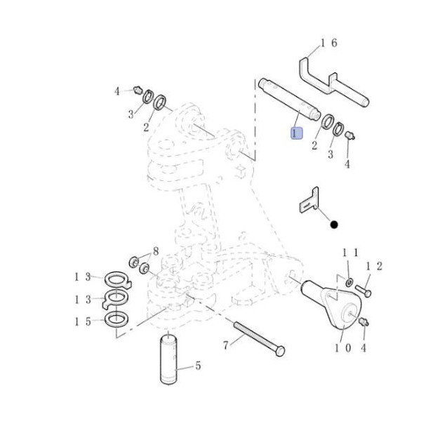 Sworzeń blokady wysięgnika 85801026