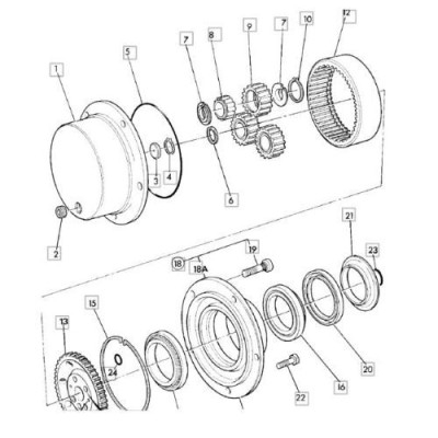 PON4911 Wieniec uzębiony wewnętrznie JCB
