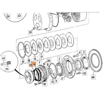 HAM1852 Oring tłoka hamulcowego JCB
