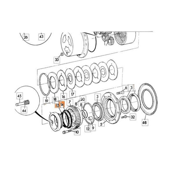 HAM1852 Oring tłoka hamulcowego JCB