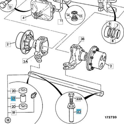 Sworzeń końcówki kierownicza JCB 3CX 4CX 520 525 526 527 528 530 532 535 537 540 911/22800