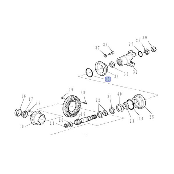 SKR7095 uszczelniacz, skrzyni,wyjścia,tylni,napęd, Case: 580SR, 580SR PLUS 590SR New Holland  LB110 LB115 81845713