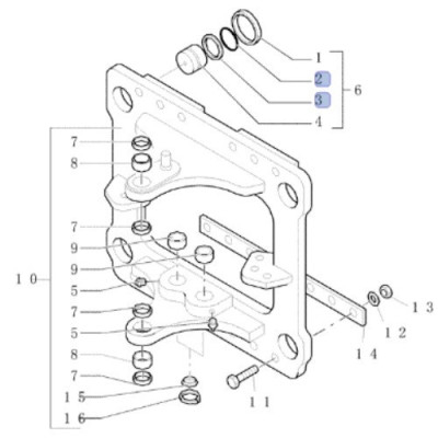 HYD2585 Zestaw uszczelnień cylinderka blokady przesuwu