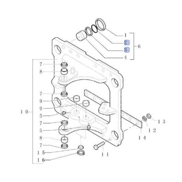 HYD2585 Zestaw uszczelnień cylinderka blokady przesuwu