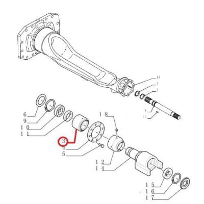 Łożysko ślizgowe wału napędowego 60mm Ford New Holland TM T5 T6 T7 TS Case:
Puma Steyr CVT 84263341 82037905
