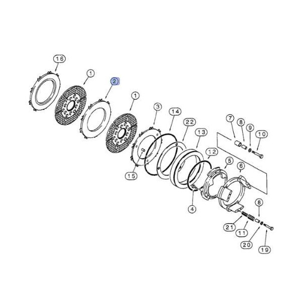 HAM1454 płytka płyta hamulcowa przekładka Case,580LPS, 580LSP, 590LSP, 580LXT, 580LE,580SLE, 590SLE,580SM, 590SM, 237018A1